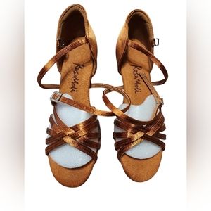 Wemons dance shoes. Tanish/gold color new in original pack.